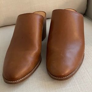 Madewell Harper brown mules size 8. Excellent cond
